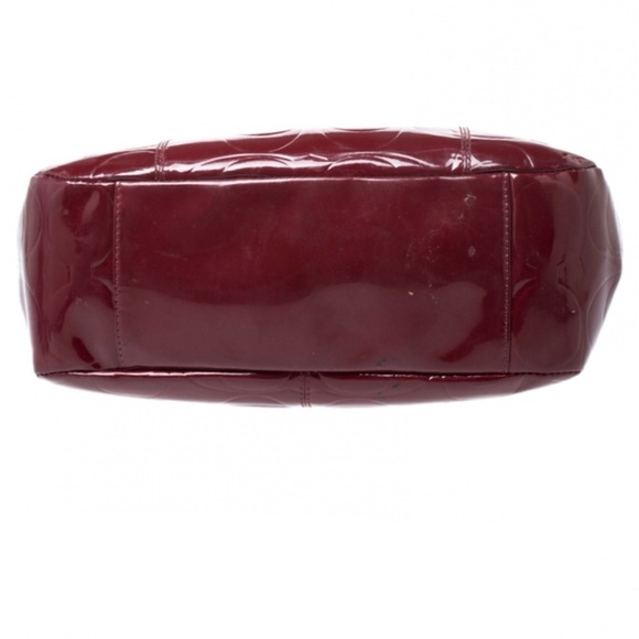 Coach Red Gallery Embossed Patent Leather Tote - Picture 6 of 9